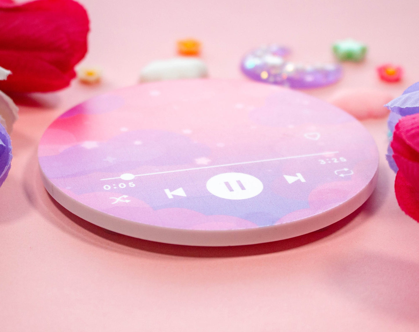 Sunset Music Player Coaster
