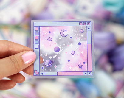 Galaxy Window Clear Sticker