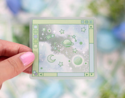 Galaxy Window Clear Sticker