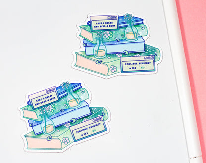Stacked Books Magnet