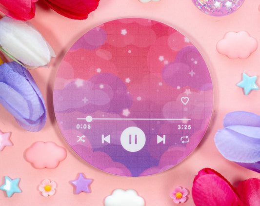 Sunset Music Player Coaster