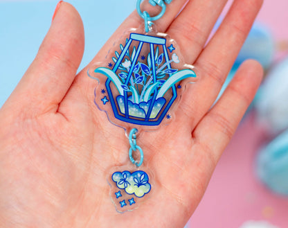Winter Terrarium Linked Keychain