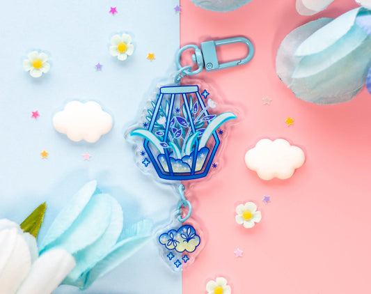 Winter Terrarium Linked Keychain